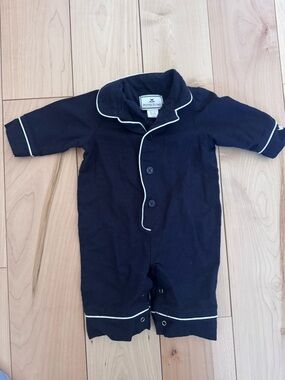 Petite Plume Classic Romper Navy
